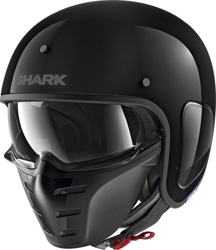 Shark S Drak Blank Jet Helm Zwart shark kopen in de aanbieding