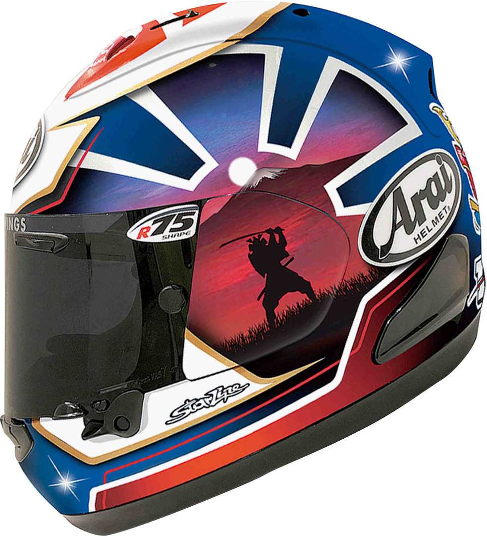 Arai RX-7V Pedrosa Spirit Special Edition Casque Blanc Rouge Bleu XS