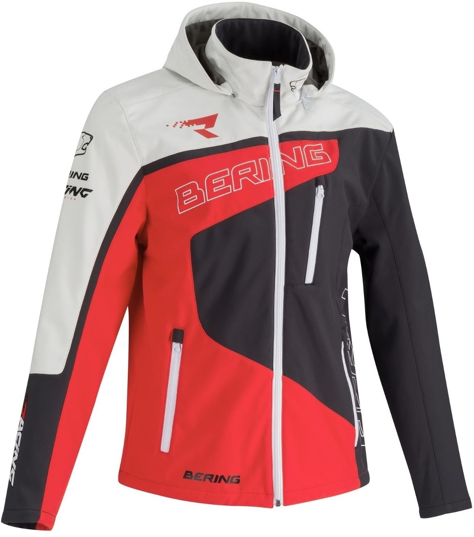 Bering Racing Veste softshell Noir Blanc Rouge S