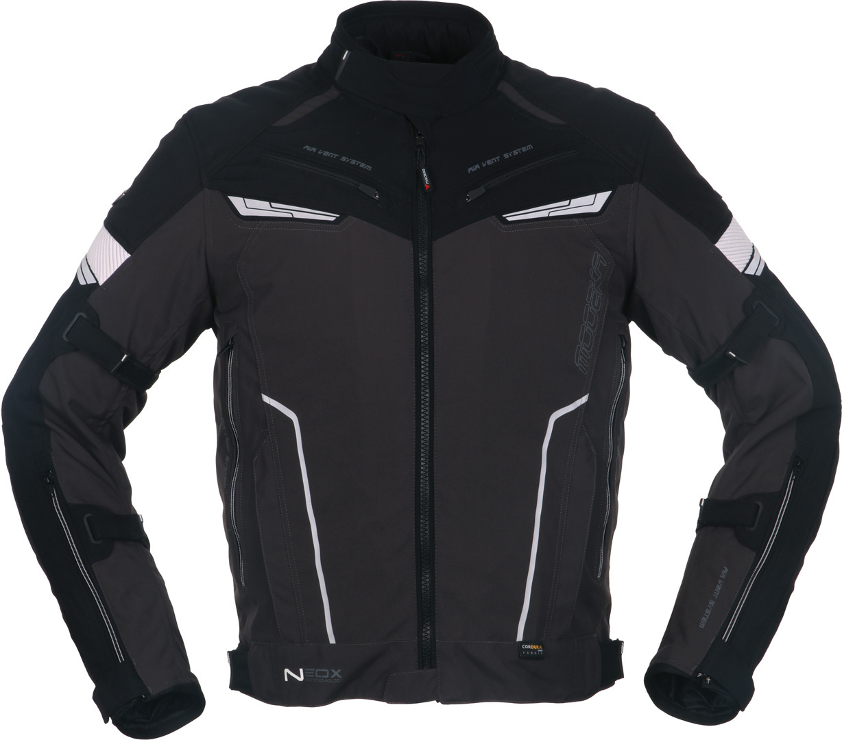 Modeka Neox Veste textile de moto Noir Gris XS