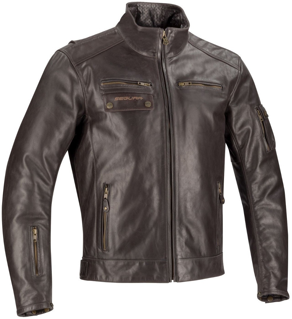 Segura Cesar Veste de moto en cuir Brun M