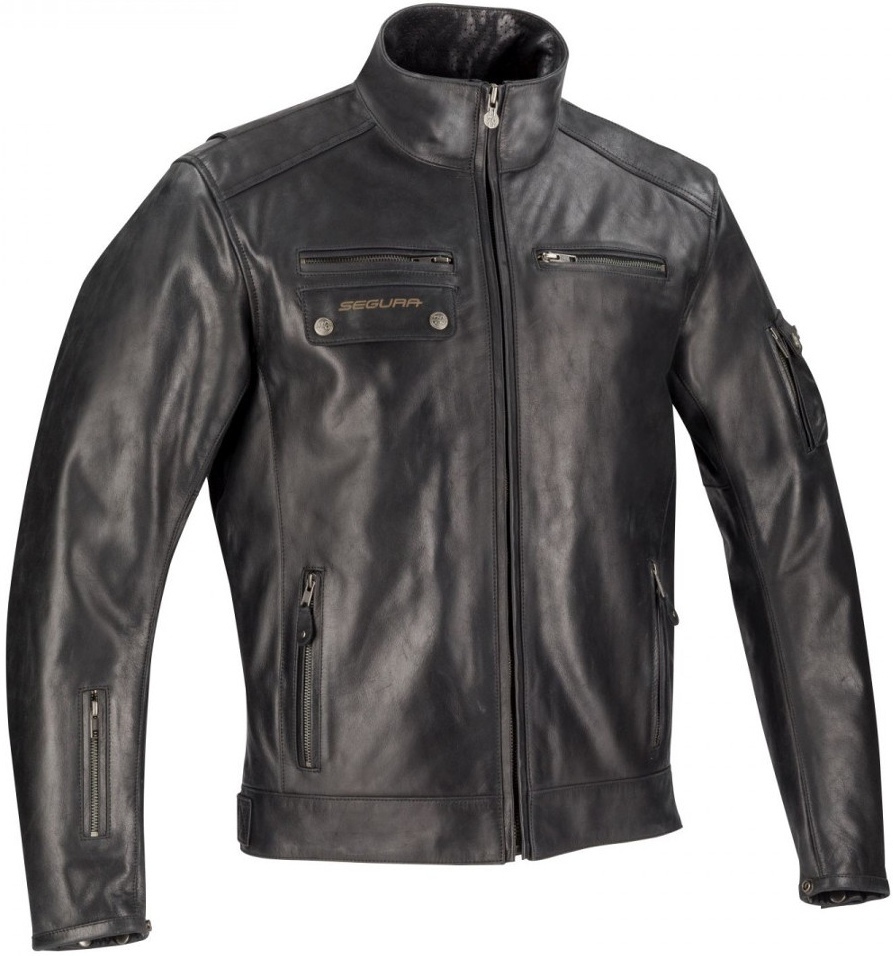 Segura Cesar Veste de moto en cuir Noir M