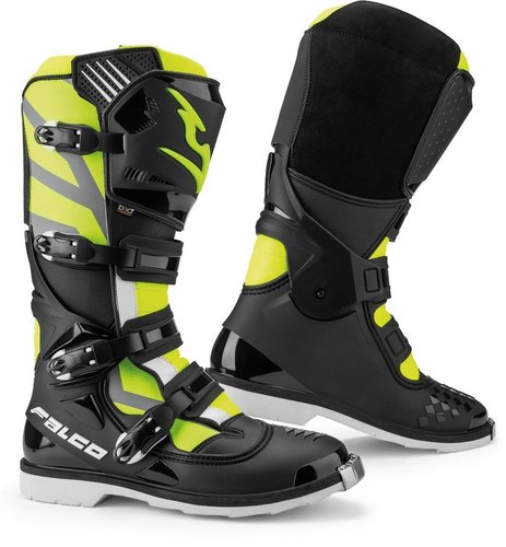Falco Razor Motocross Boots Zwart Geel 42 falco kopen in de aanbieding