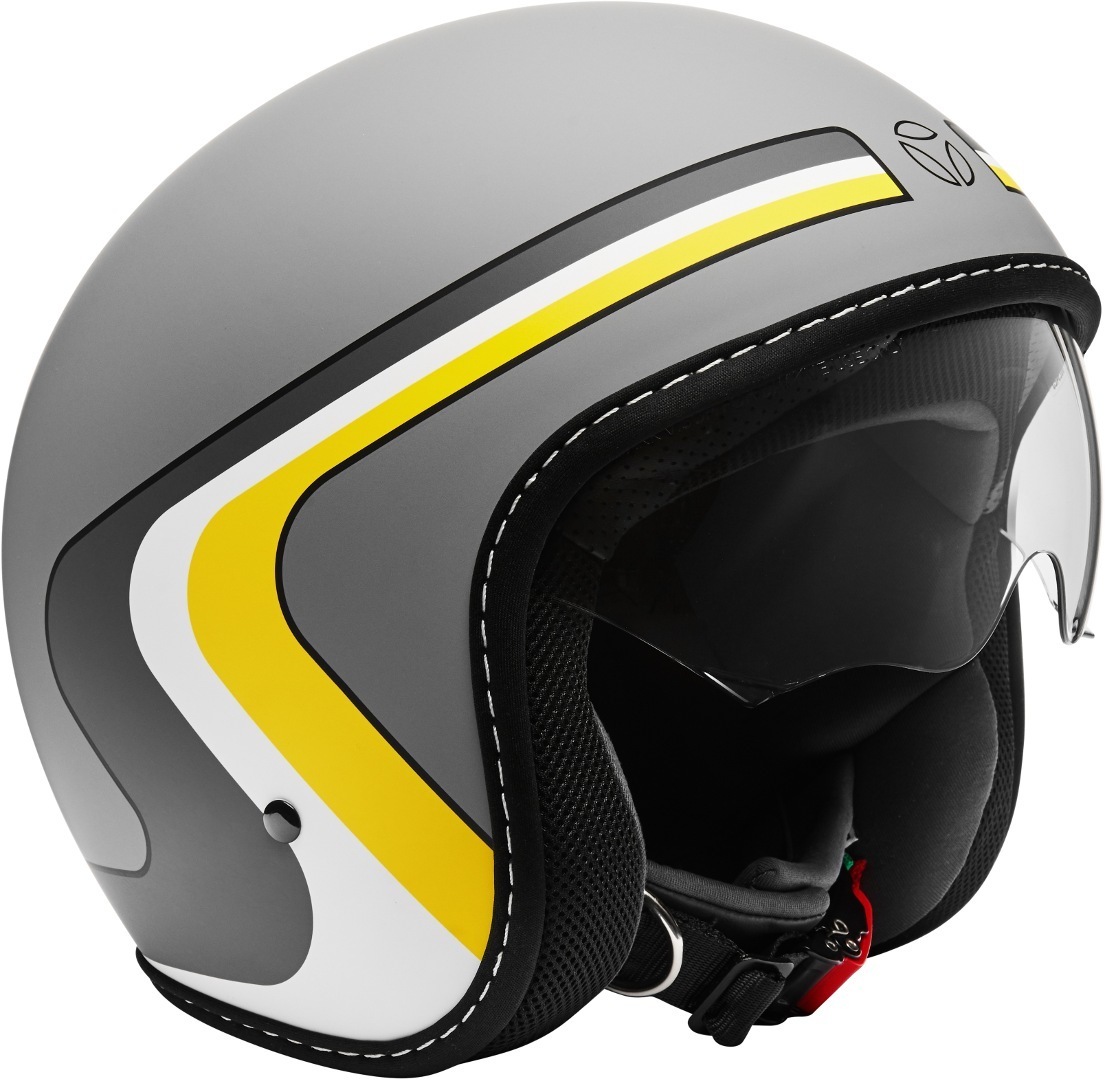 Image of MOMO Eagle Vintage Titanium Matt Casque jet Gris 2XS