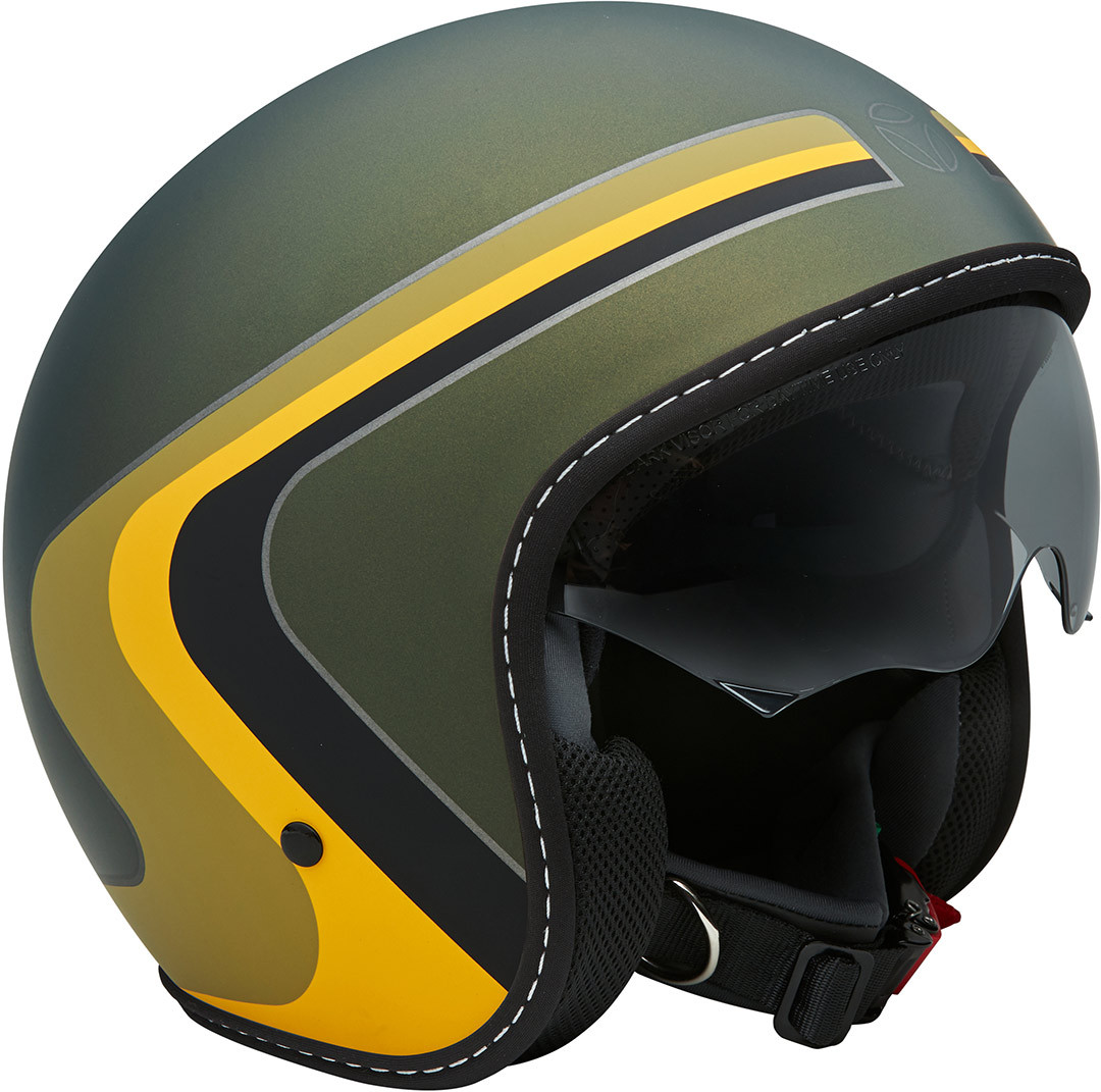 Image of MOMO Eagle Vintage Titanium Matt Casque jet Vert 2XS