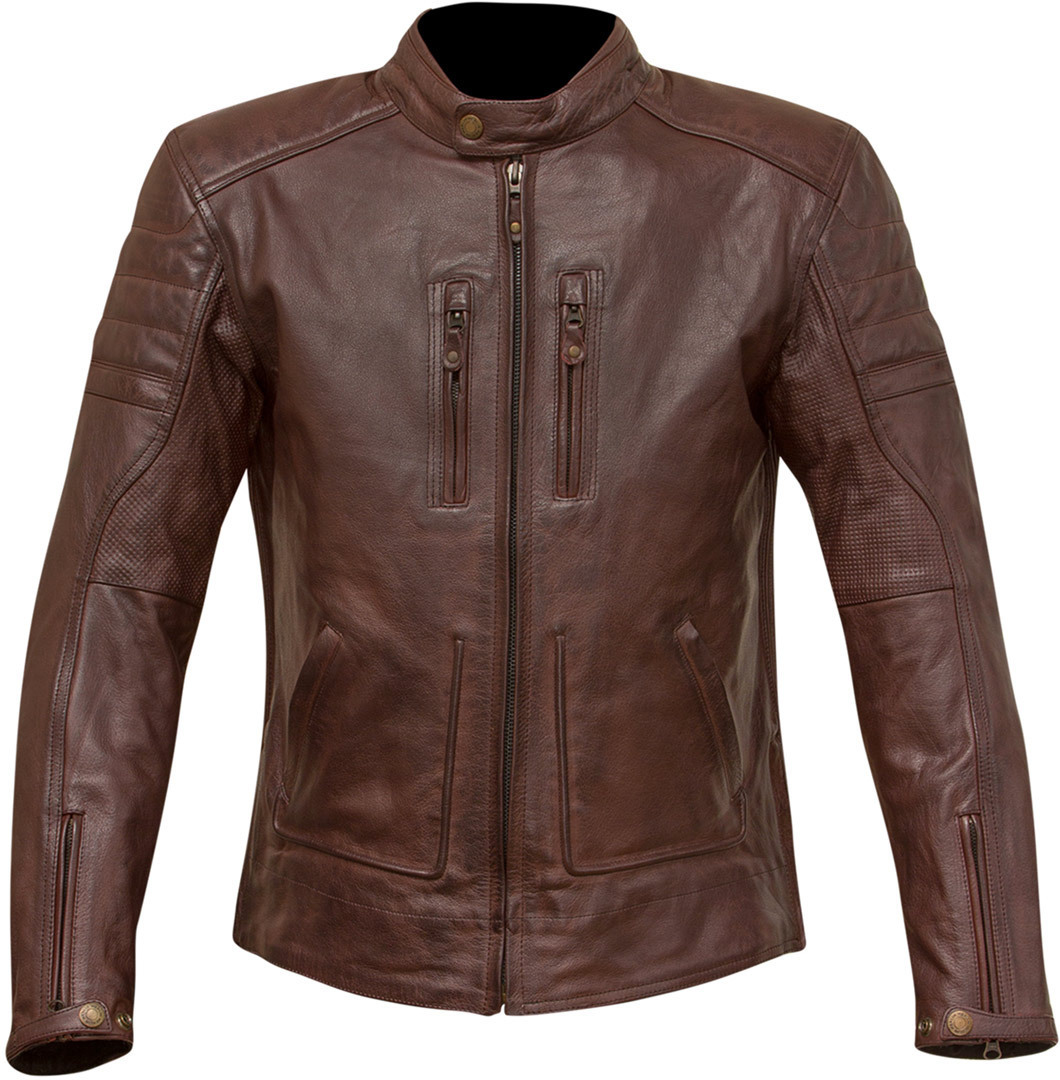 Image of Merlin Draycott Veste de moto en cuir Rouge 2XL