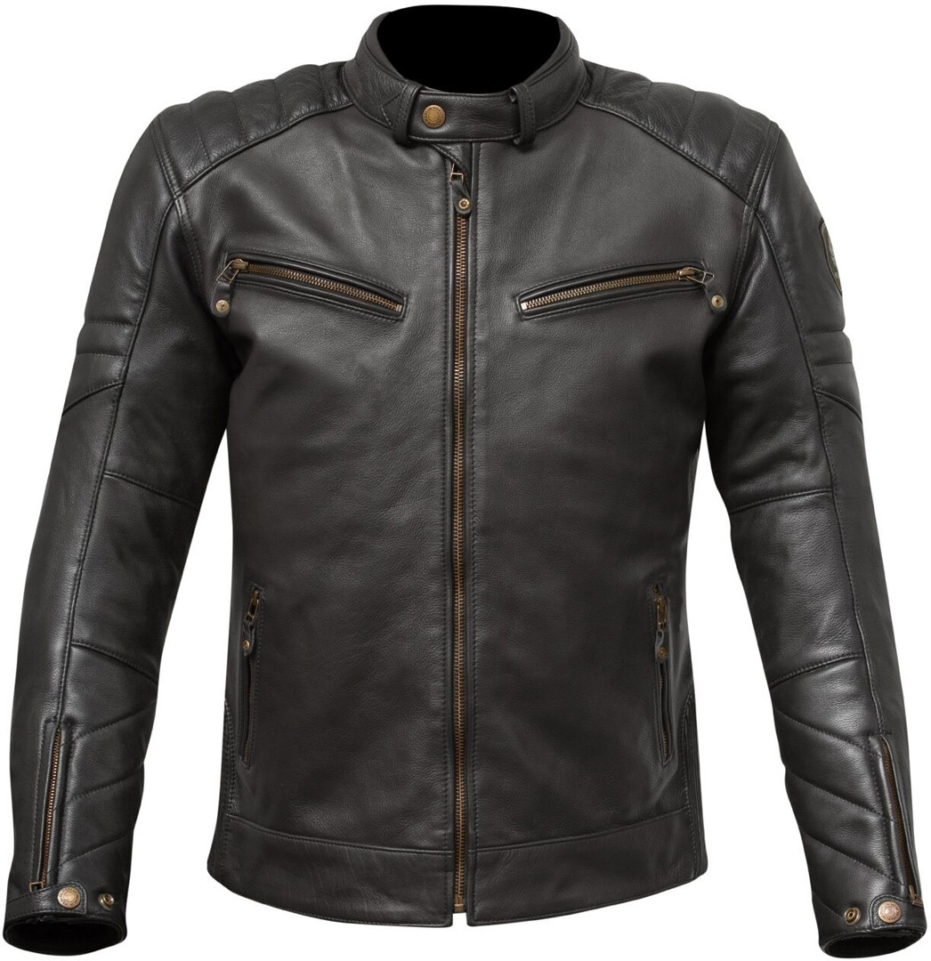 Image of Merlin Chase Veste de moto en cuir Noir 3XL