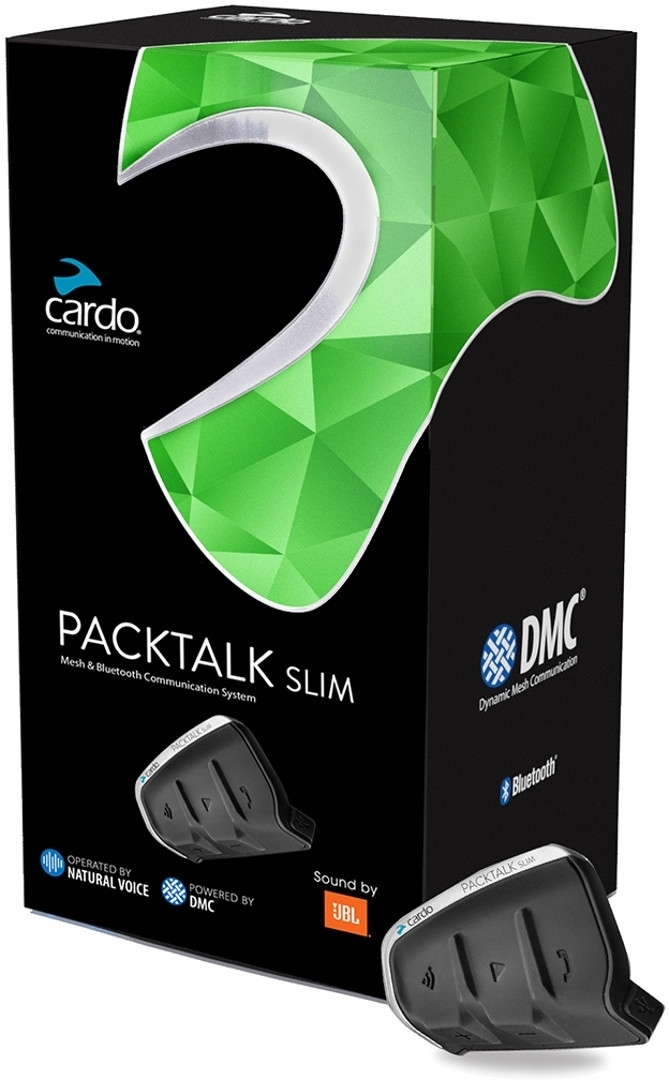 Cardo Packtalk Slim / JBL Pack unique de système de communication Noir unique taille