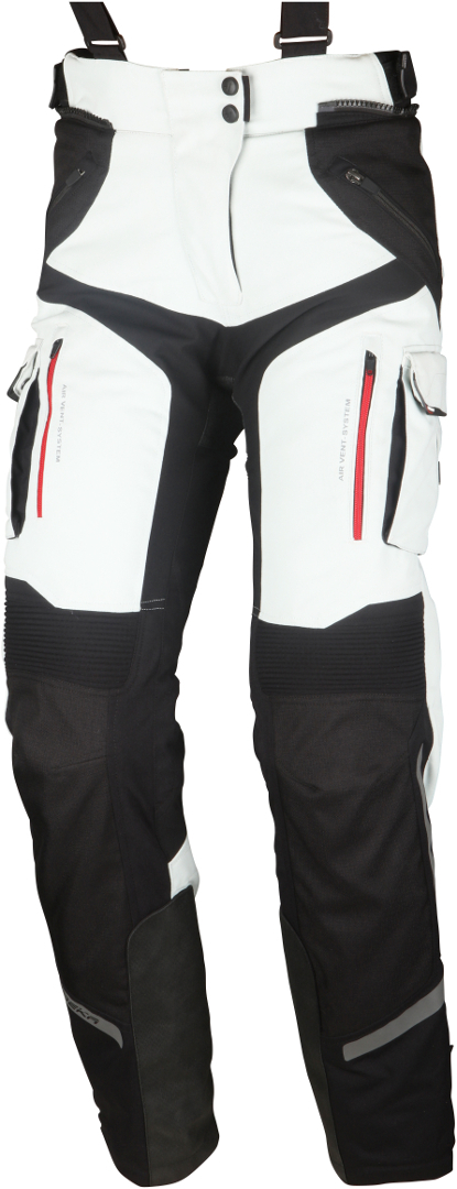 Modeka Panamericana Dames de moto pantalon Textile Noir Gris 36