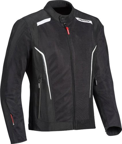 Ixon Cool Air Motorfiets Textiel Jas Zwart Wit 2Xl ixon kopen in de aanbieding
