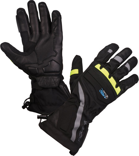 Modeka Japura Motorfiets Handschoenen Zwart Geel Xl modeka kopen in de aanbieding