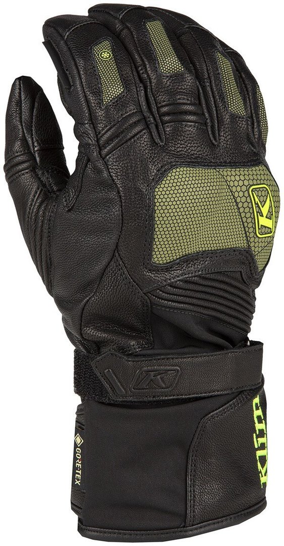 Klim Badlands GTX Long Gants de moto Noir Vert M