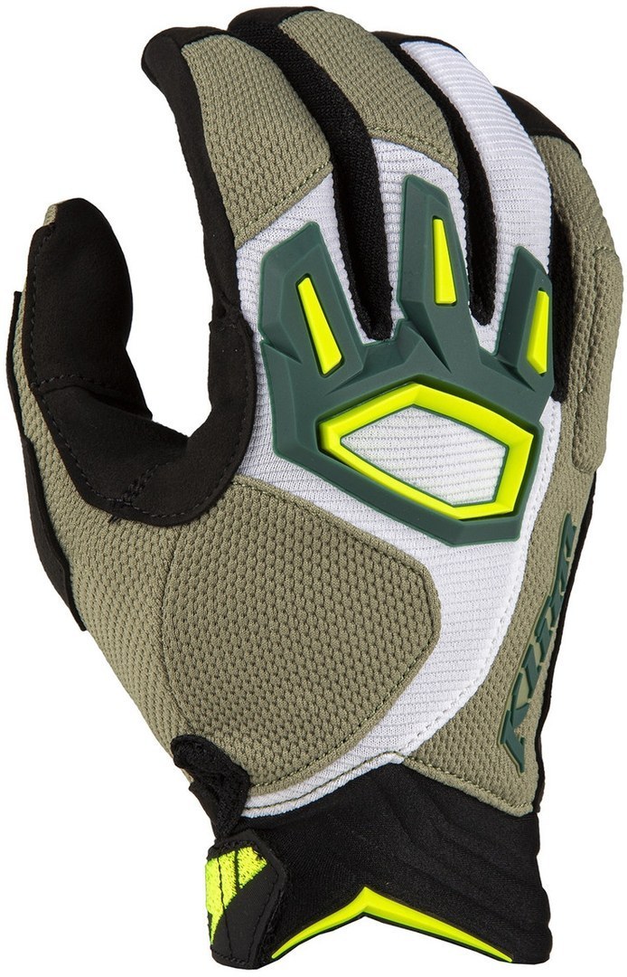 Klim Dakar Gants de motocross Noir Blanc Vert S