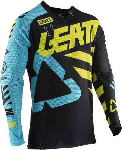 Leatt Gpx 55 Ultraweld Motorcross Jersey Zwart Blauw Geel leatt kopen in de aanbieding