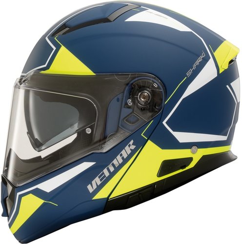 Vemar Vermar Sharki Cutter Motorhelm Zwart Geel 2Xl vemar kopen in de aanbieding