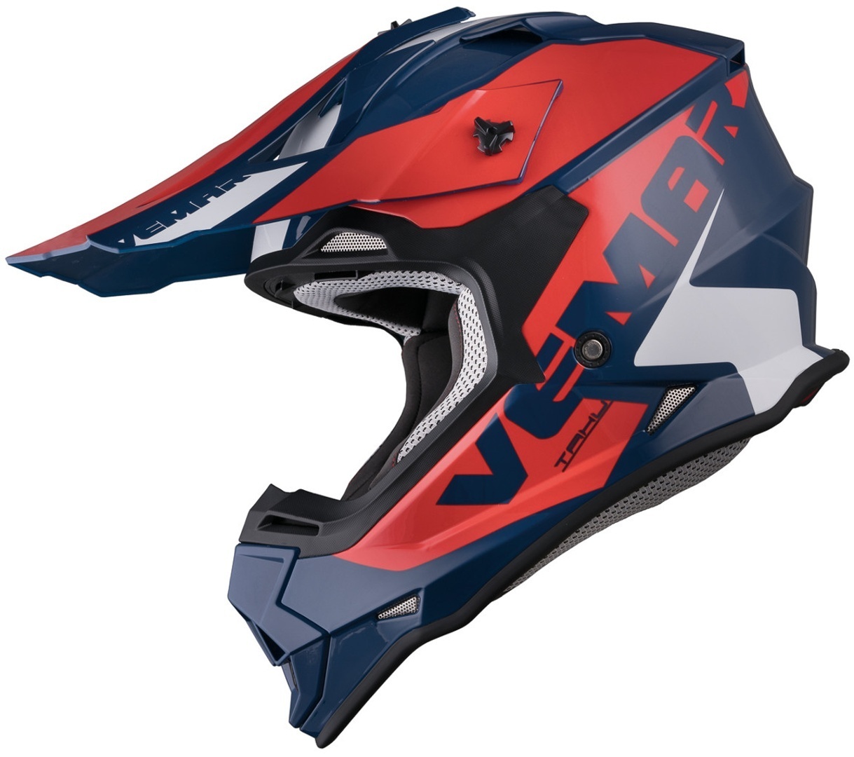 Vemar Taku Blade Casque de motocross Rouge Bleu L