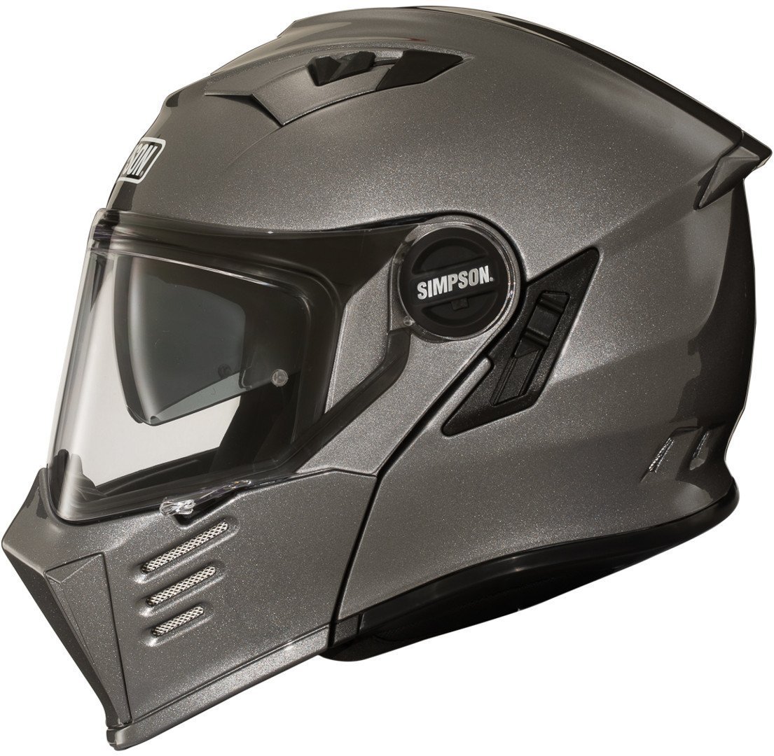 Simpson Darksome Solid Casque de moto Argent XS