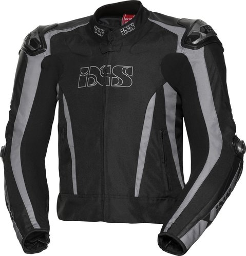 Ixs Sport Lt Rs 1000 Motorfiets Ledertextiel Jas Zwart Grijs ixs kopen in de aanbieding