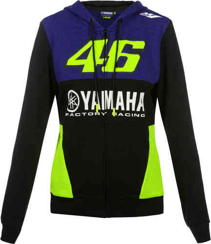 Vr46 Yamaha Racing Zipp Hoodie Zwart Blauw Xl vr46 kopen in de aanbieding