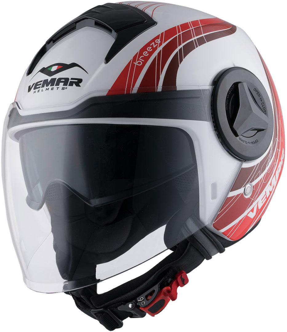 Vemar Breeze Surf Casque jet Blanc Rouge S