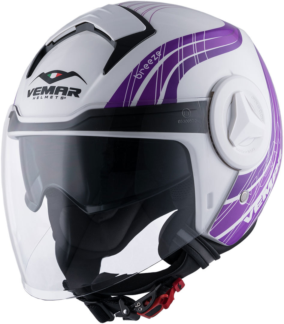 Vemar Breeze Surf Casque jet Blanc Pourpre S