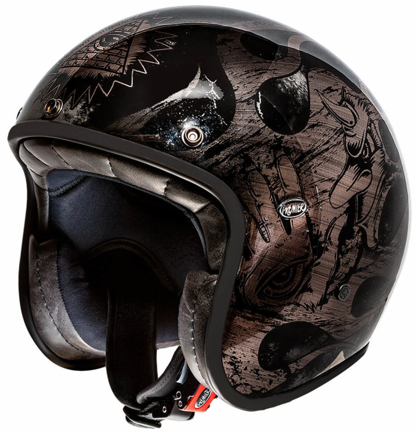 Premier Le Petit DB Casque Jet chromé Noir S