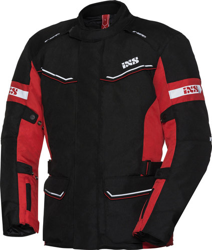 Ixs Tour Evans St Dames Motorfiets Textiel Jas Zwart Rood ixs kopen in de aanbieding