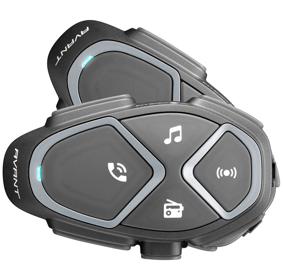 Image of Interphone Avant Bluetooth Système de communication Double Pack Noir unique taille