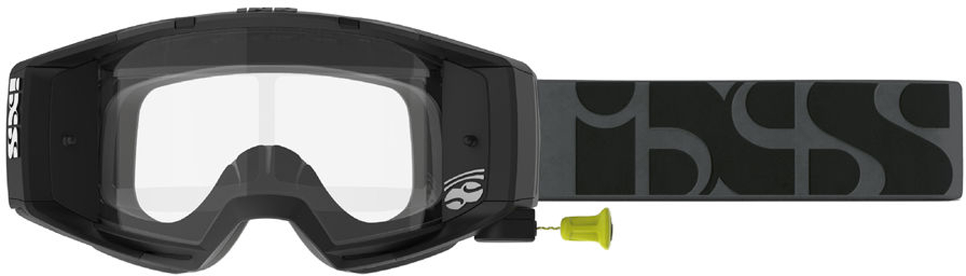 IXS Trigger+ Roll-Off Lunettes de motocross Noir unique taille