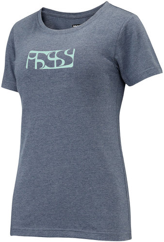 Ixs Brand Tee Dames T Shirt Blauw 36 ixs kopen in de aanbieding