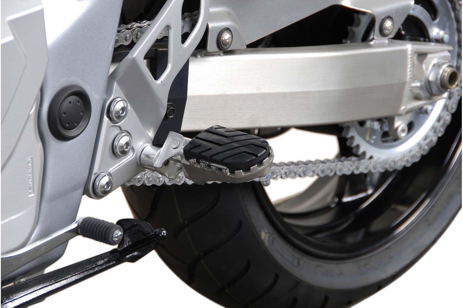 SW-Motech Kit de repose-pieds ION - Suzuki GSR600 / GSF1250/S / GSX... Noir Argent