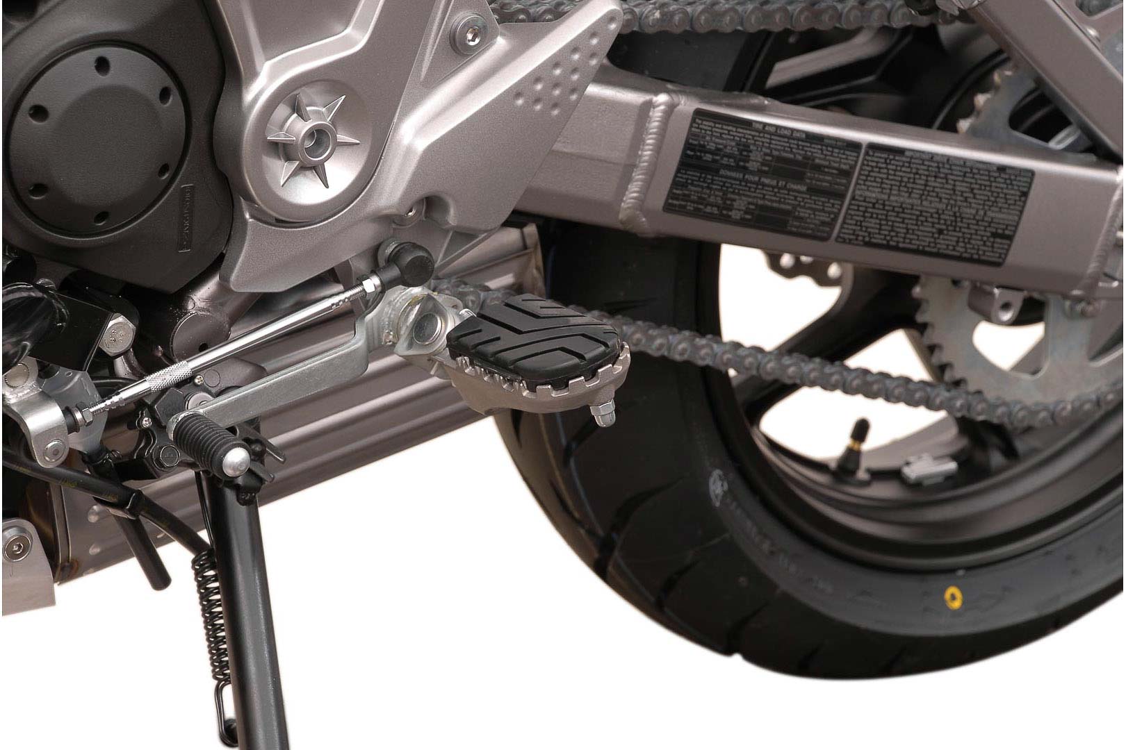 SW-Motech Kit de repose-pieds ION - Kawasaki Versys 650 / ZRX1200 /... Noir Argent