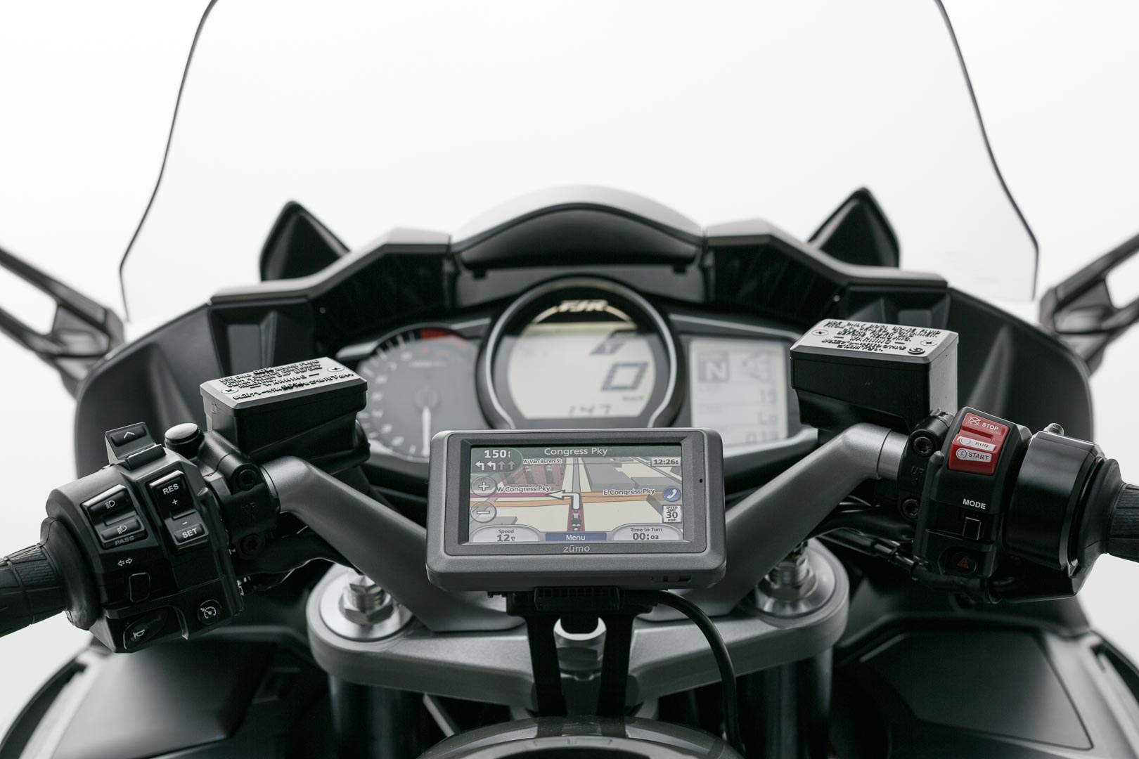 SW-Motech Support GPS QUICK-LOCK - Noir. Yamaha FJR 1300 (04-). Noir unique taille