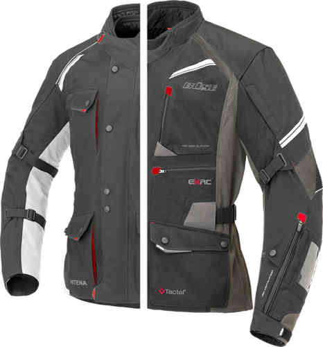 Buse Porto Motorfiets Textiel Jas Zwart Wit Rood 64 buse kopen in de aanbieding Buse Porto Motorfiets Textiel Jas Zwart Wit Rood 64 buse kopen in de aanbieding