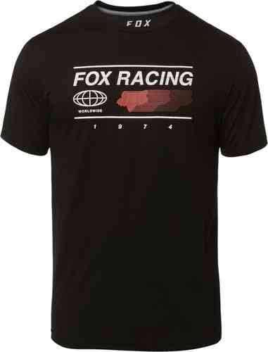 Fox Global Tech Tee T Shirt Zwart fox kopen in de aanbieding Fox Global Tech Tee T Shirt Zwart fox kopen in de aanbieding