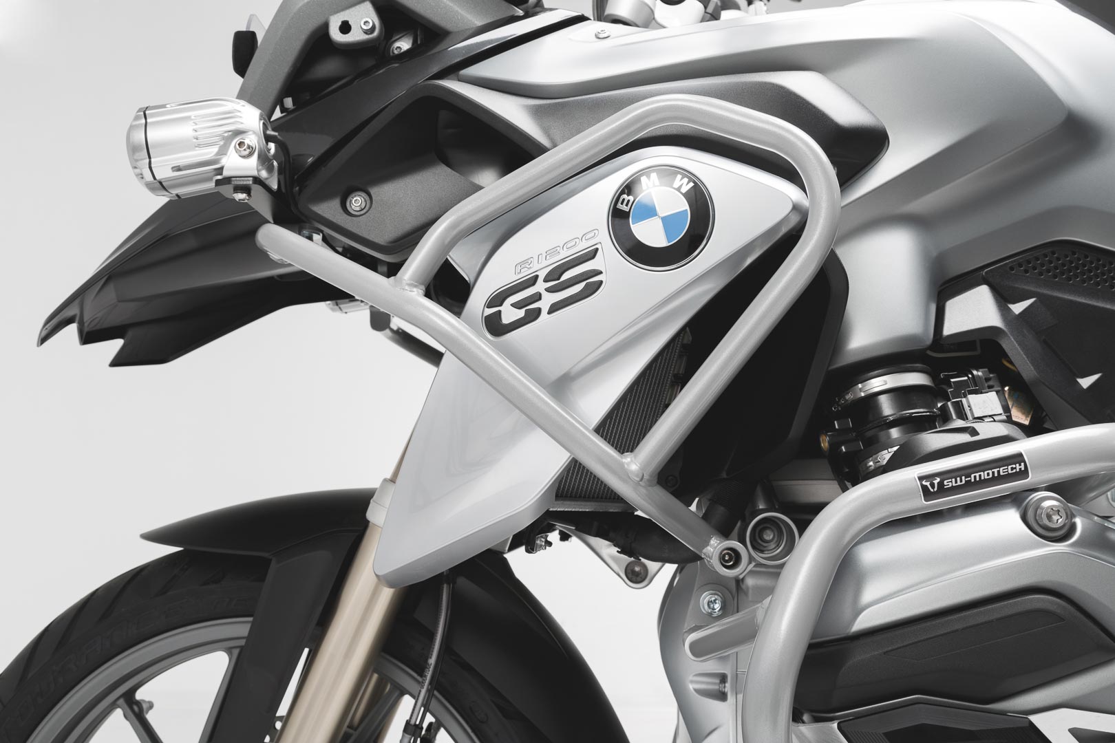 SW-Motech Crashbar haut - Gris. BMW R 1200 GS (13-16). Argent