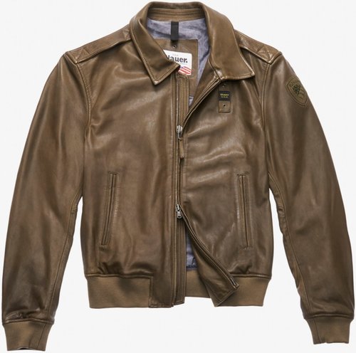 Blauer Usa Smith Leren Jas Groen Xl blauer kopen in de aanbieding