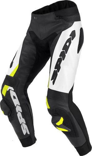 Spidi Rr Pro Warrior Motorfiets Lederen Broek Zwart Wit Geel 46 spidi kopen in de aanbieding