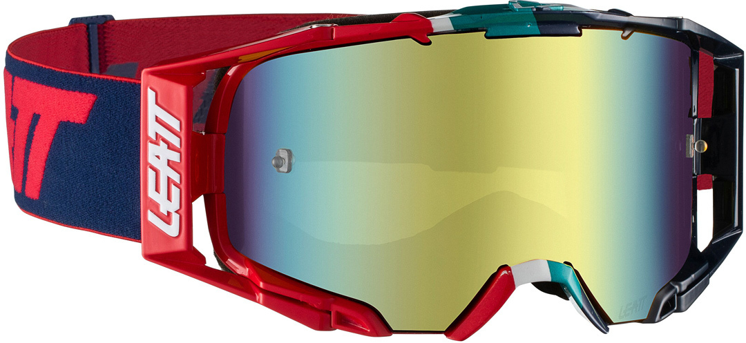 Image of Leatt Velocity 6.5 Iriz Masques de motocross Rouge Bleu unique taille