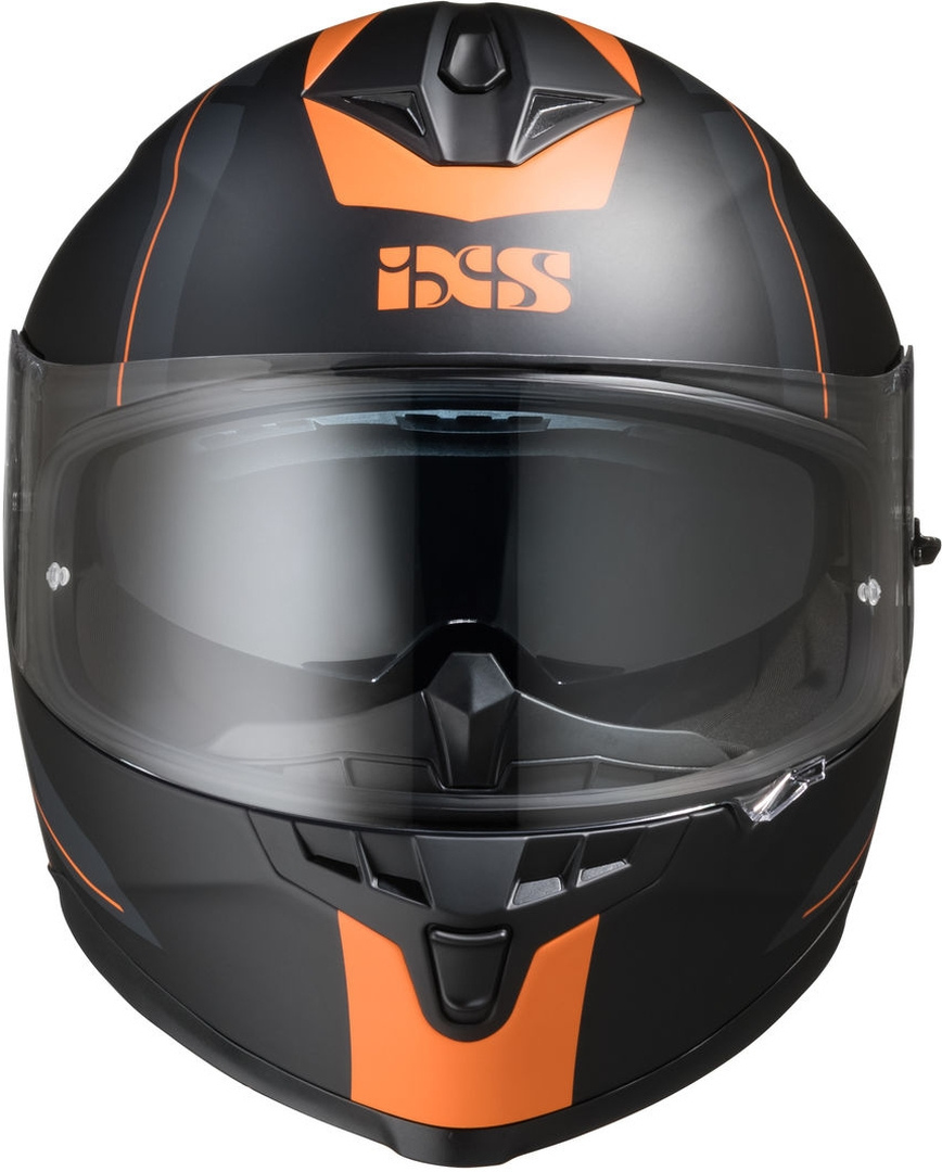 IXS 1100 2.0 Casque de moto Noir Orange S