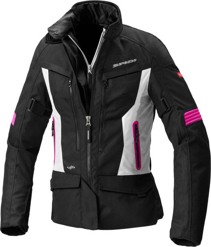 Spidi Voyager 4 H2Out Women Motorfiets Textiel Jas Zwart Pink Xl spidi kopen in de aanbieding