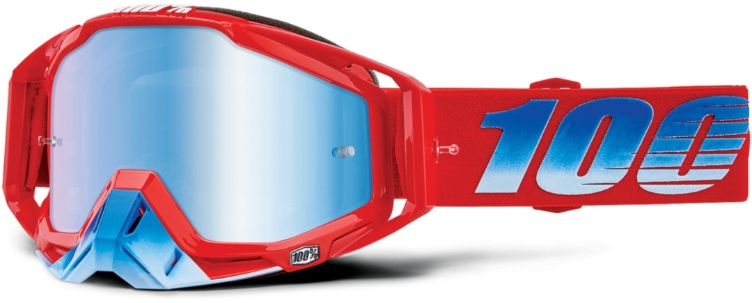Image of 100% Racecraft Extra Kuriakin Masques de motocross Rouge Bleu unique taille