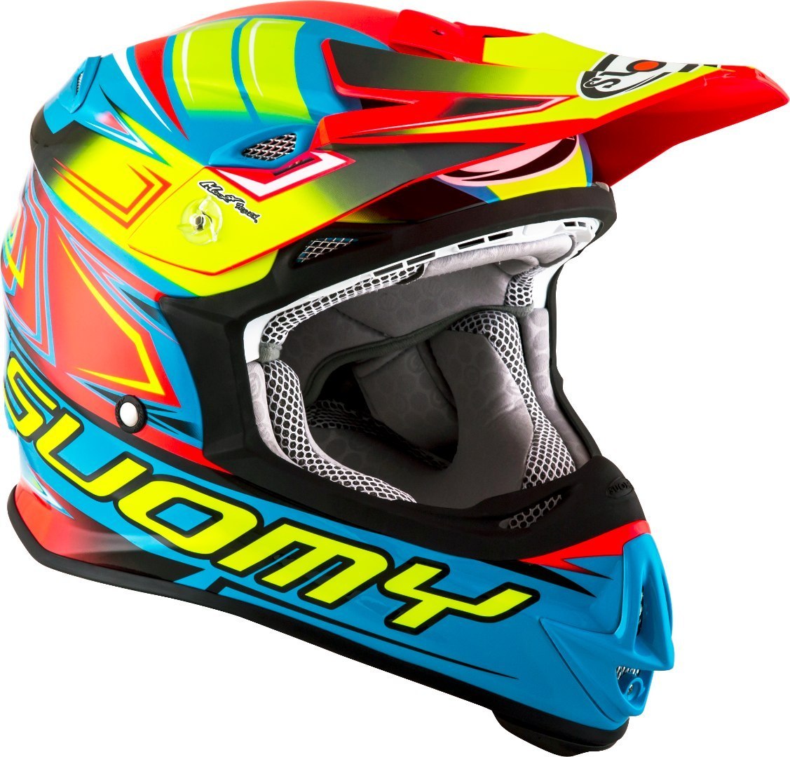 Suomy MR Jump Start Casque de motocross Rose Bleu 2XL