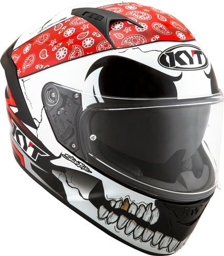 Kyt Nf R Pirate Helm Zwart Wit Rood Xs kyt kopen in de aanbieding