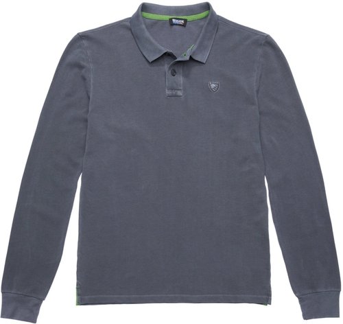 Blauer Usa Longsleeve Poloshirt Grijs Xl blauer kopen in de aanbieding