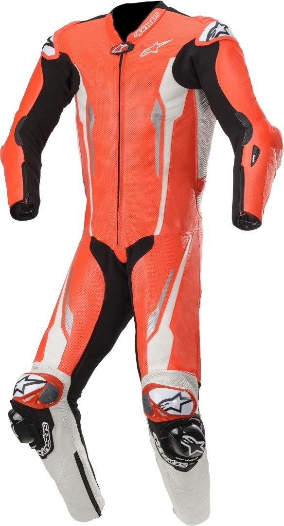 Alpinestars Racing Absolute Tech-Air Combinaison de cuir perforé mo... Blanc Rouge 56