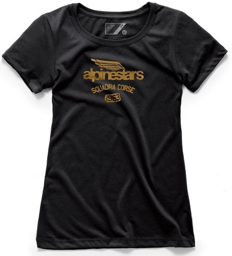 Alpinestars Winged Team Dames T Shirt Zwart Goud Xl alpinestars kopen in de aanbieding Alpinestars Winged Team Dames T Shirt Zwart Goud Xl alpinestars kopen in de aanbieding