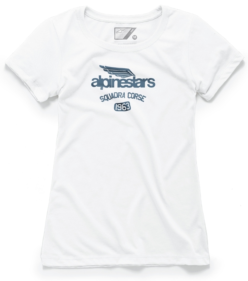 Alpinestars Winged Team T-Shirt dames Blanc Bleu L