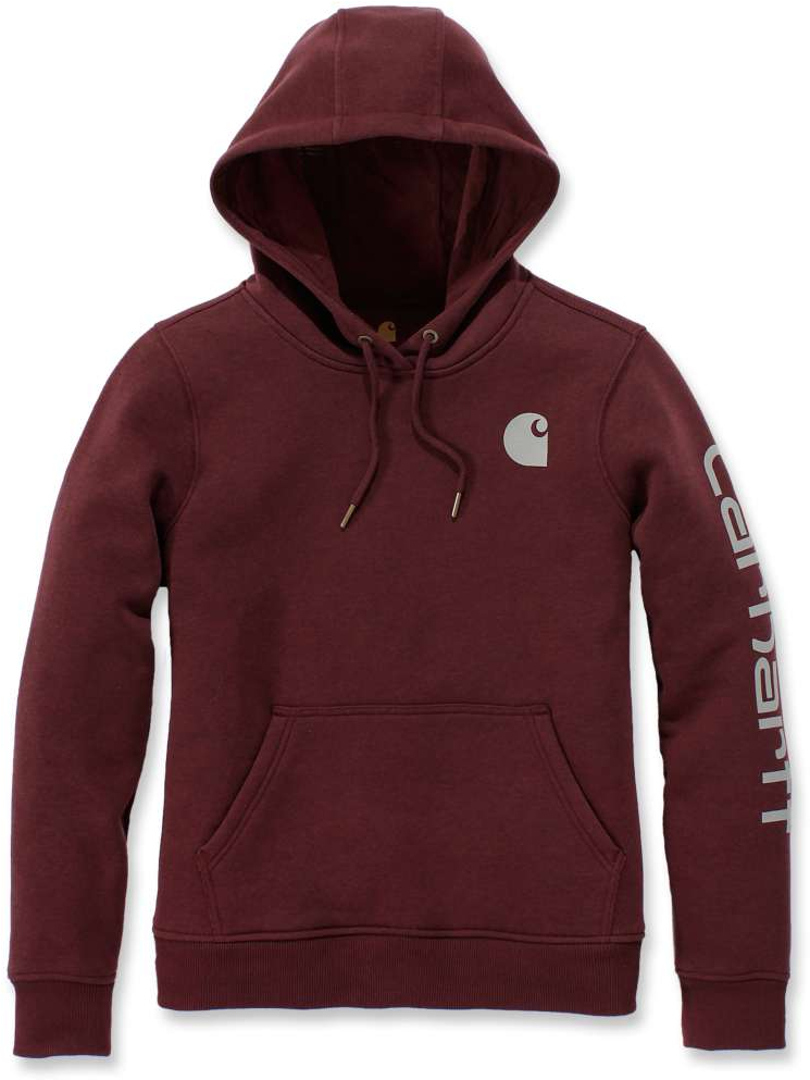 Carhartt Clarksburg Logo Sweat à capuche femmes Rouge XS
