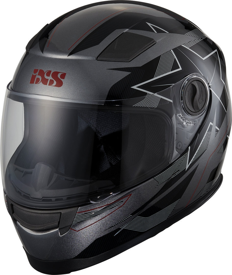 IXS 135 Kid 2.0 Casque enfants Noir Gris Rouge L